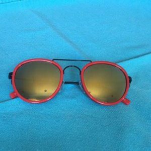 Perverse Amazeballs Aviator Sunglasses Unicorn Red NWT